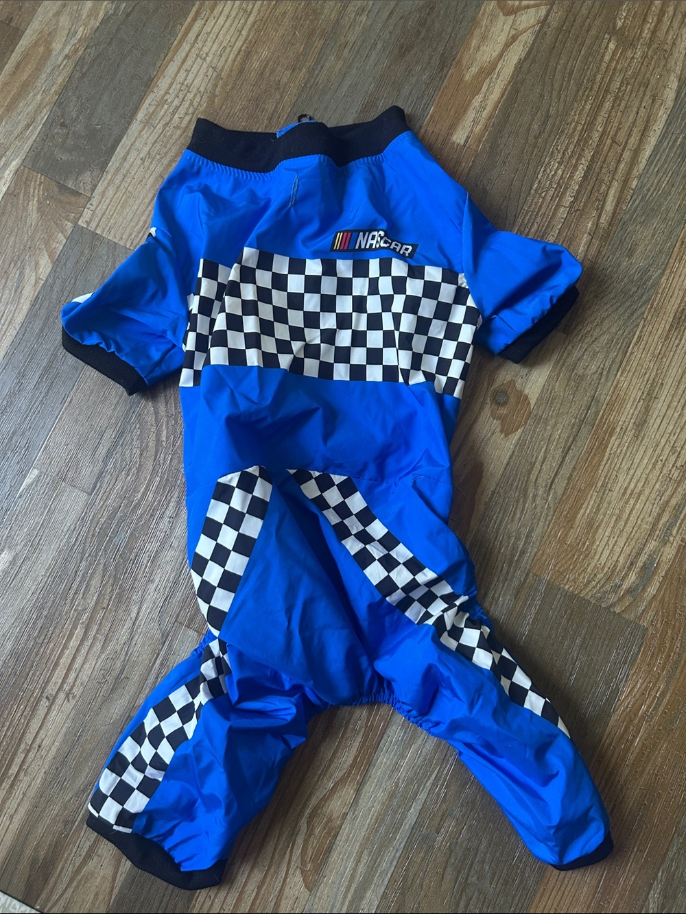 Nascar Blue & Black Checkered Racing Dog Suit